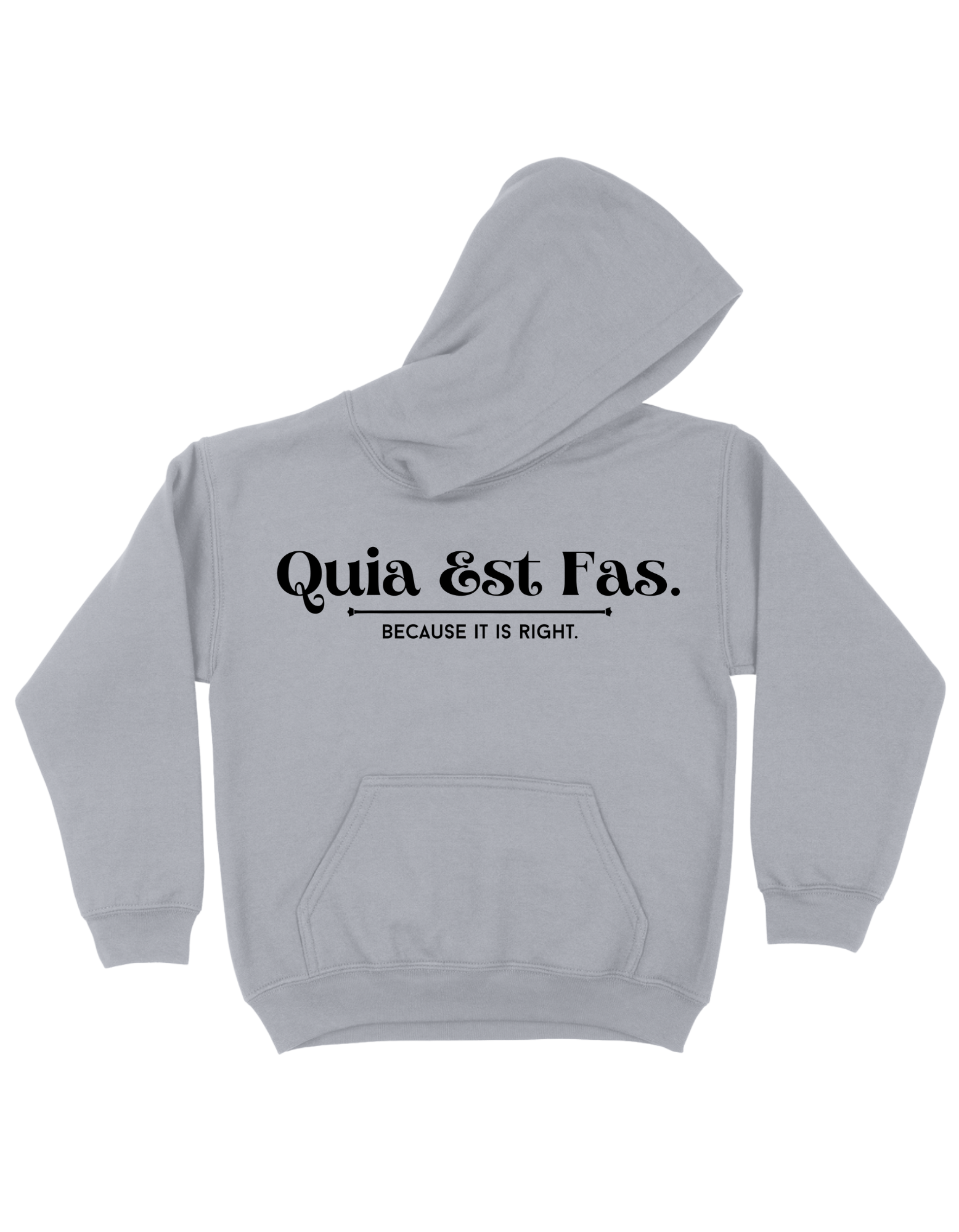 Quia Est Fas. - Athletic Gray Hoodie Main Image